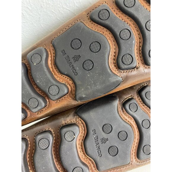 Scarpe Di Bianco SPQR Burnished Calf Driving Loafer Moc Brown Shoes US 9.5 Italy - Picture 12 of 13